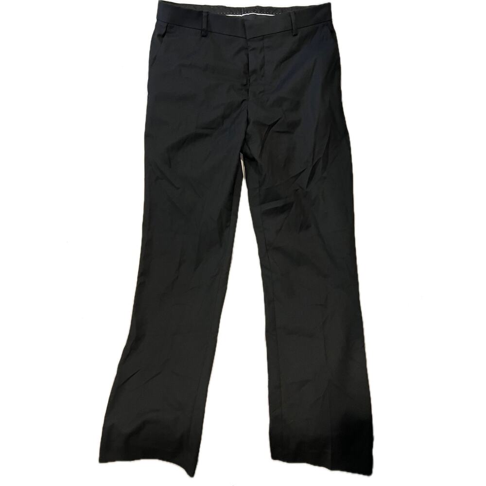 Murano Black Zac Fit Flat Front Stretch Dress Pants 32x31